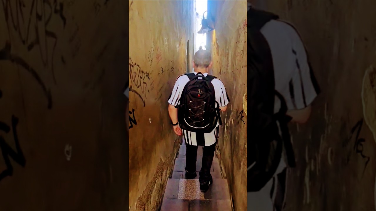Prague’s NARROWEST Alley! #shorts #adventure #dark